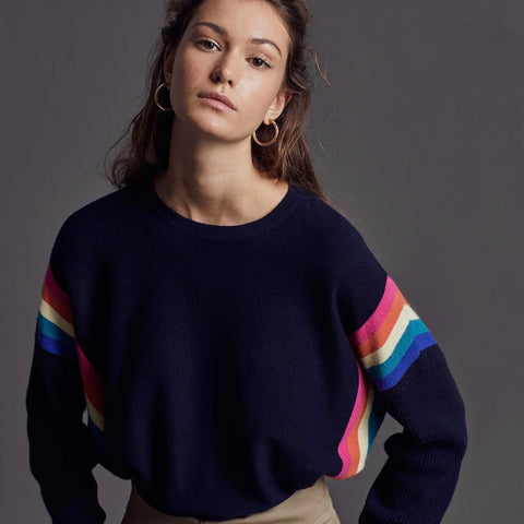 Navy Alex Rainbow Jumper