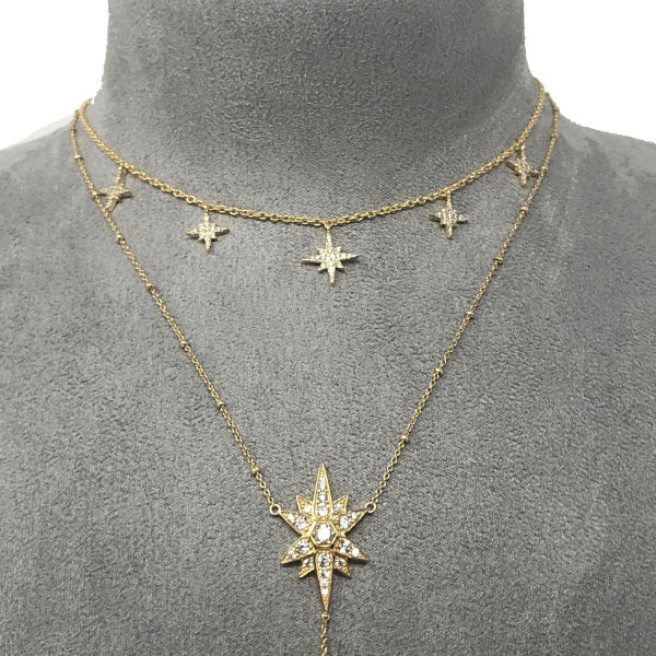 Gold Valhalla Star Charm Necklace