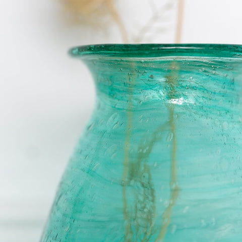 Kosi Vase Recycled Glass Teal