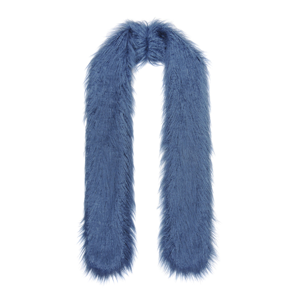 Blue Shearing Boa Scarf