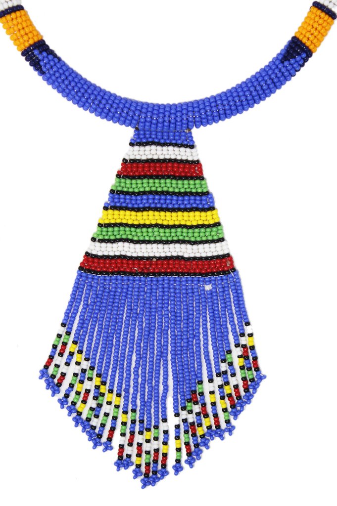 Blue Nala Beaded Maasai Necklace