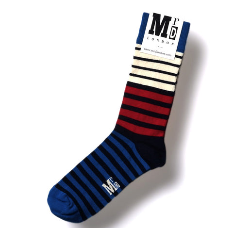 Multi Breton Striped Mens Socks