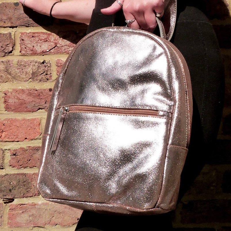Small on sale gold backpack