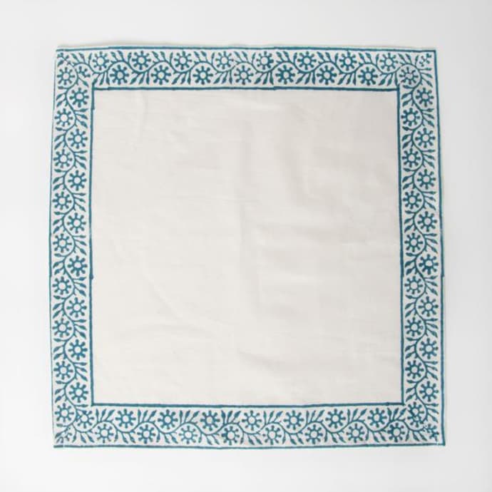 Sapphire Cotton Hand Block Print Napkins