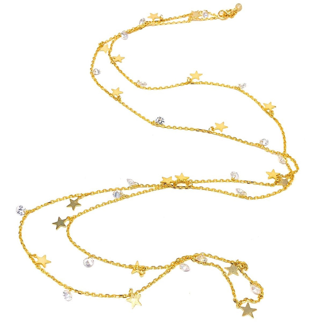 Gold Fairytale Charm Wrap Necklace