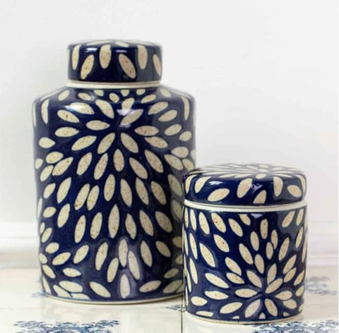 Petit Pot Indigo Petales