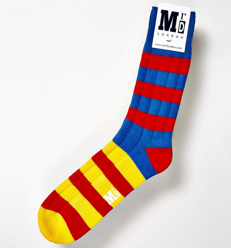 Red Rugby Chunky Striped Socks