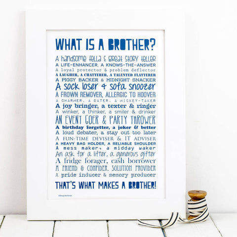 What Is A Brother Poem Print