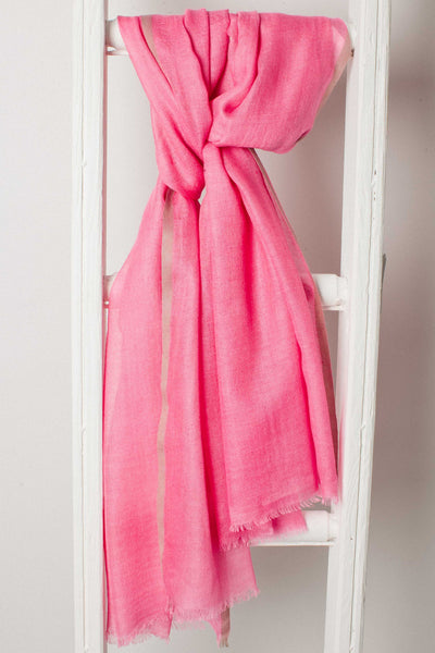 Pink Wool & Silk Scarf