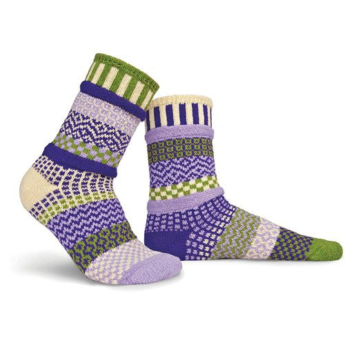 Mismatched Knitted Socks (Orchid)