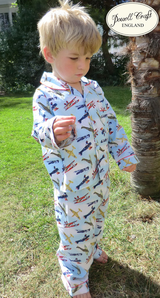 Vintage Aeroplane Cotton Pyjamas