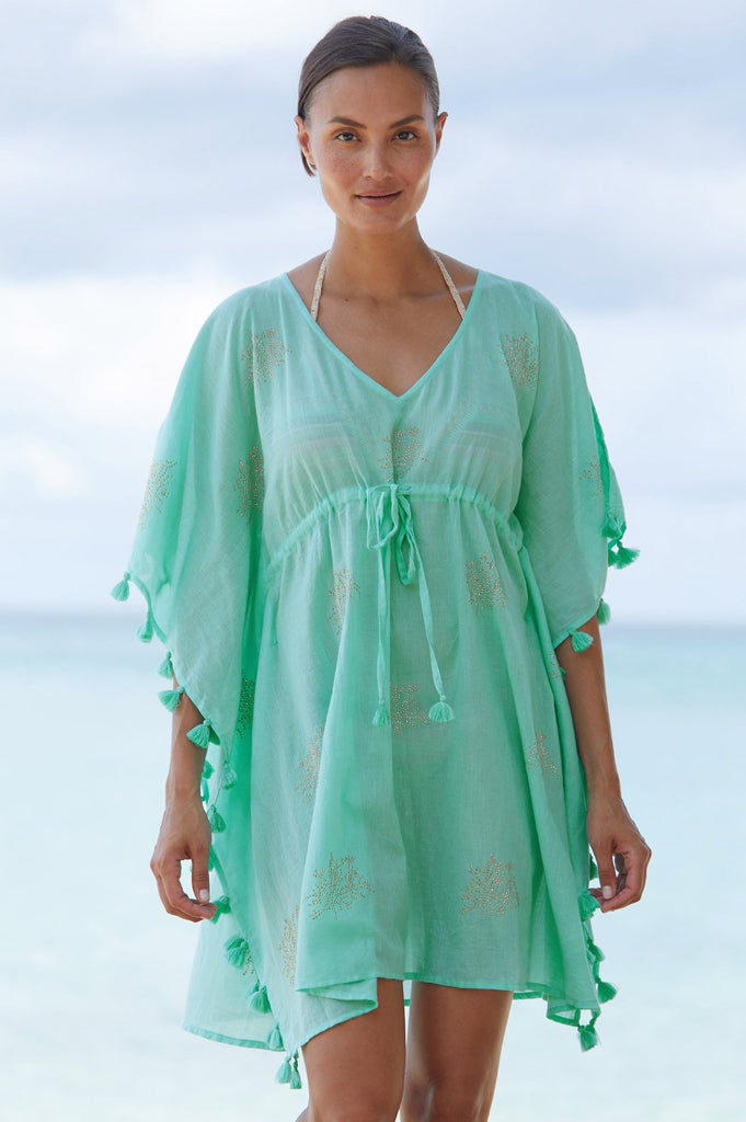 Sea Green St Kitts Cotton Kaftan