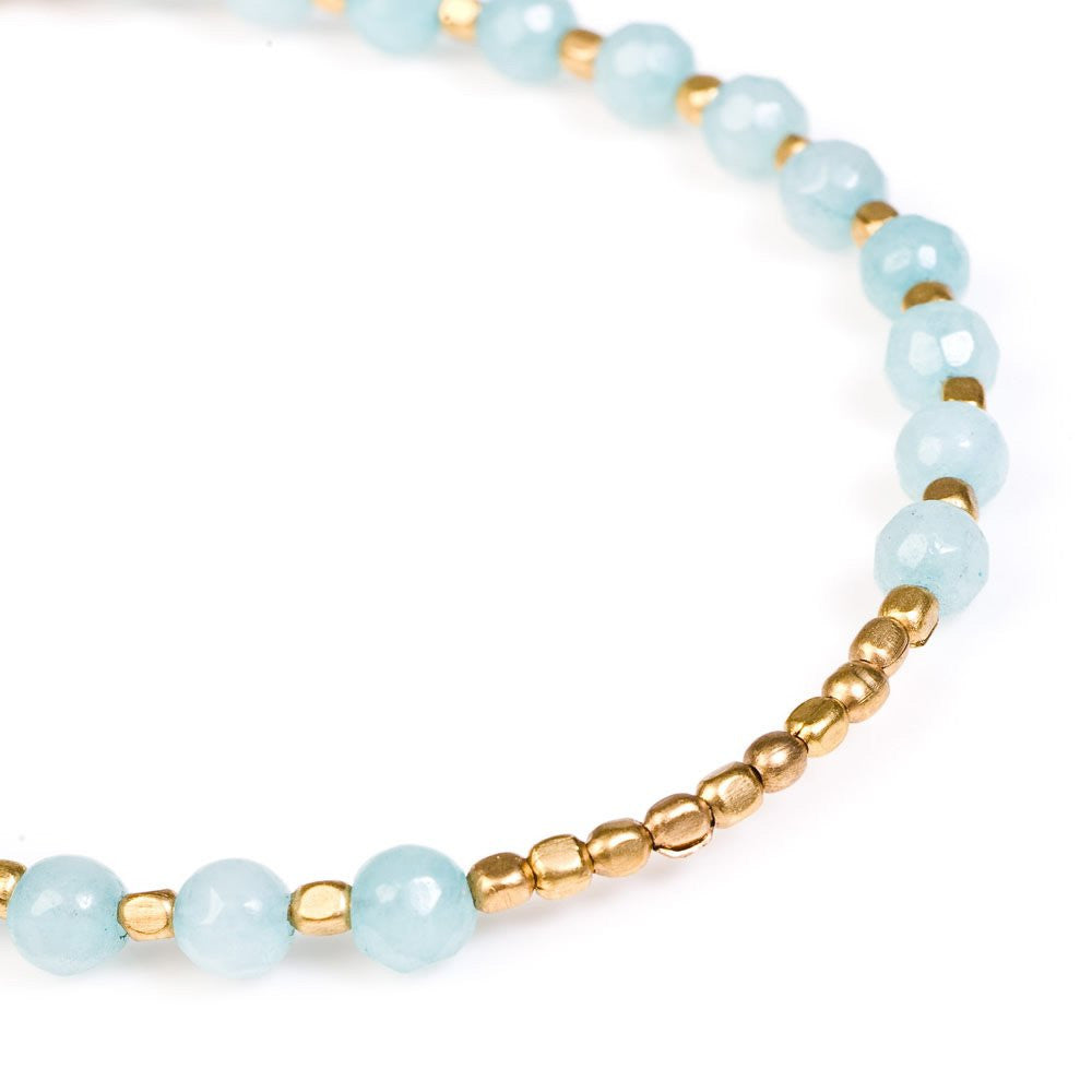 Amazonite Gold Plated Bracelet