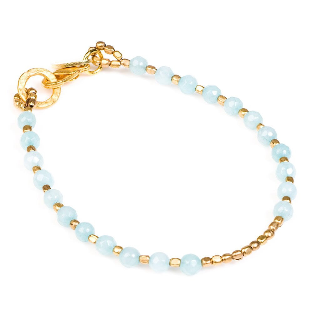 Amazonite Gold Plated Bracelet