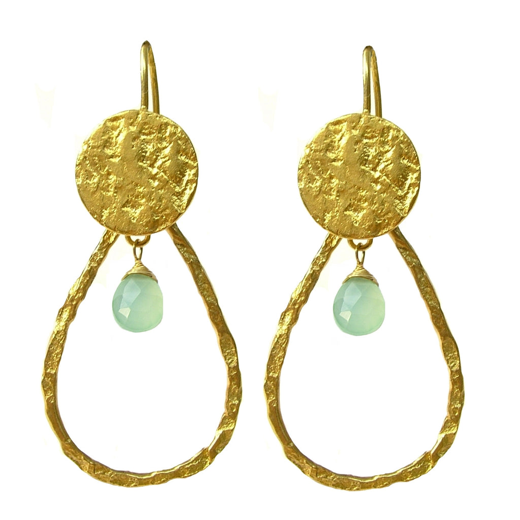 Amazonite Tear Drop Earrings