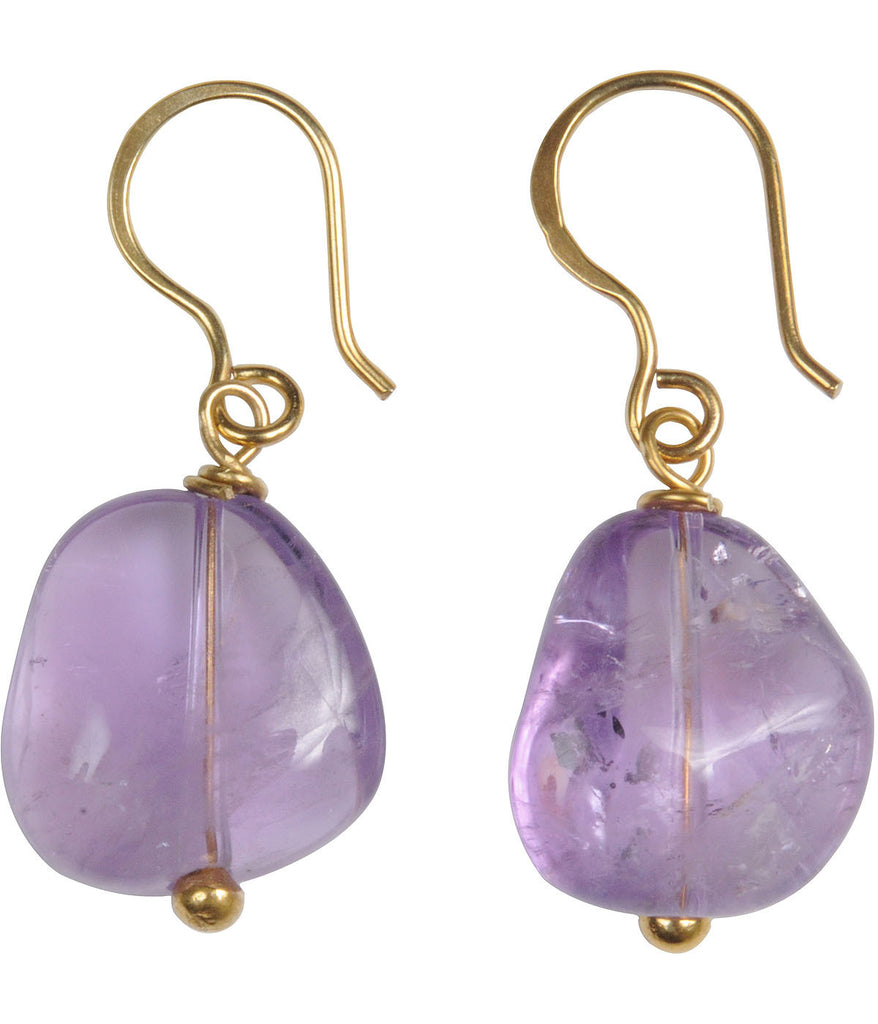 Sterling Silver or Gold Plated Amethyst Earrings