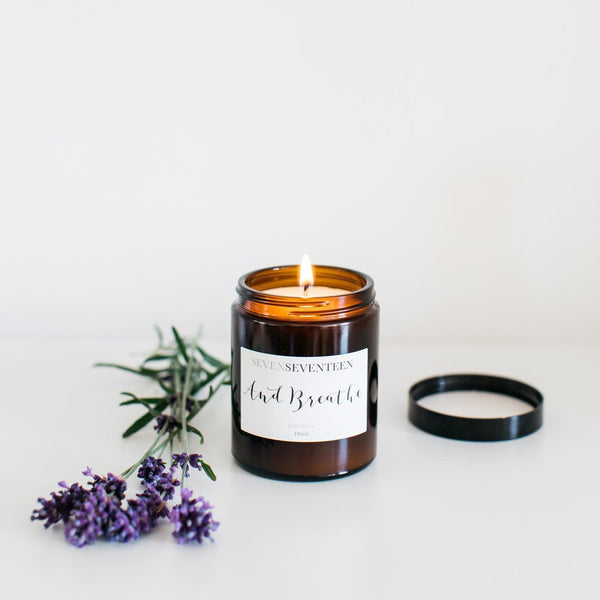 Lavender Scented Candle And Breathe