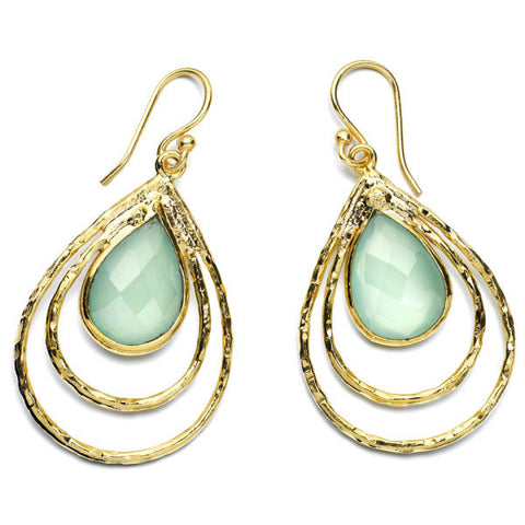 Aqua Teardrop Earrings