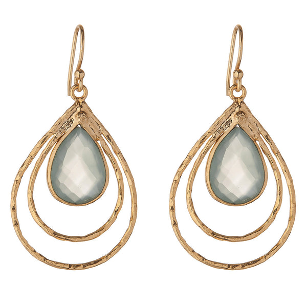 Aqua Teardrop Earrings