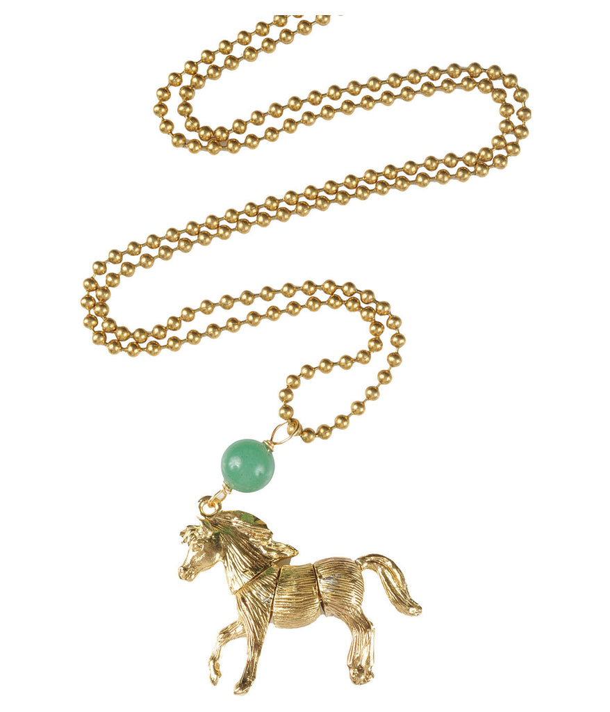 Articulated Majestic Horse Necklace