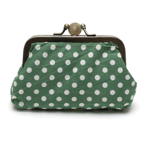 Fresh Green Polka Dot Purse