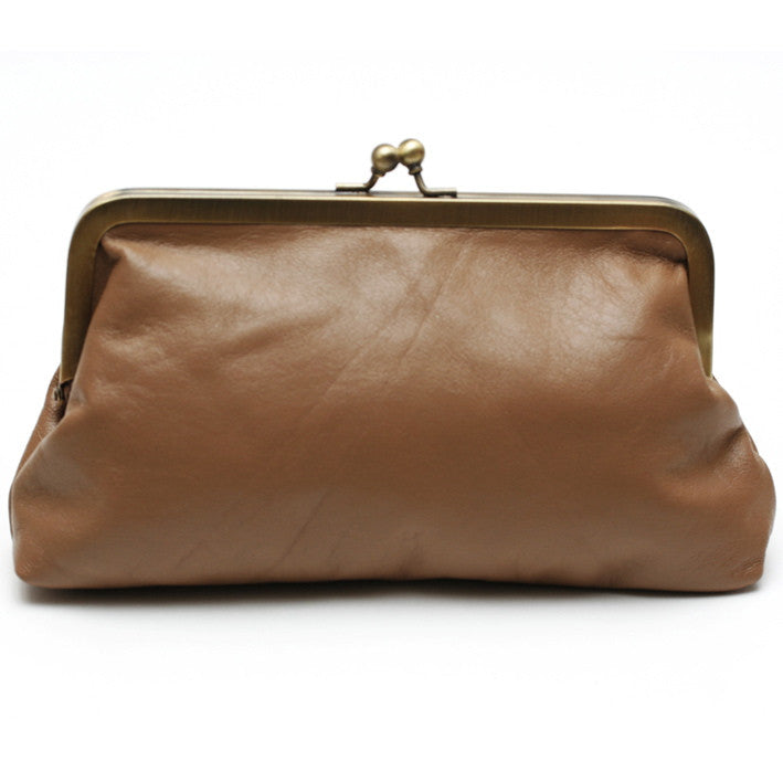 Tan leather clutch bag top uk
