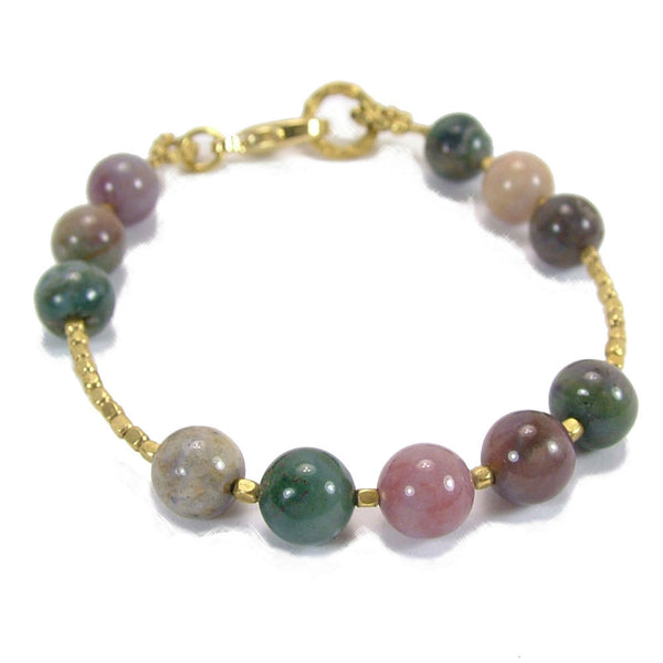 Jasper Gold Plated Bracelet