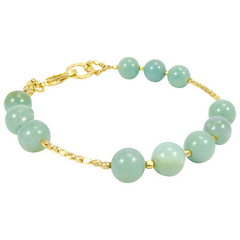 Amazonite Gold Plated Bracelet