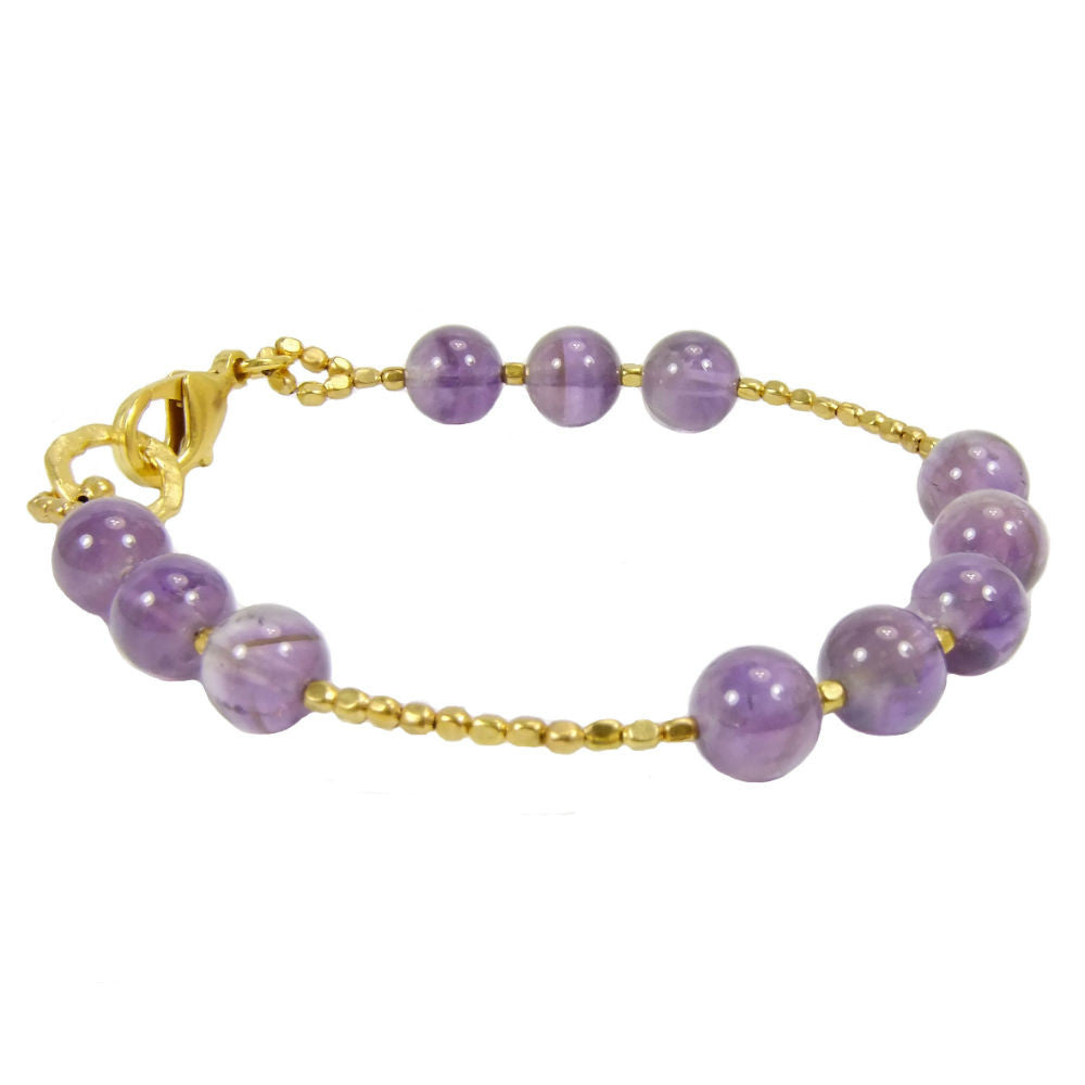 Amethyst Gold Plated Bracelet