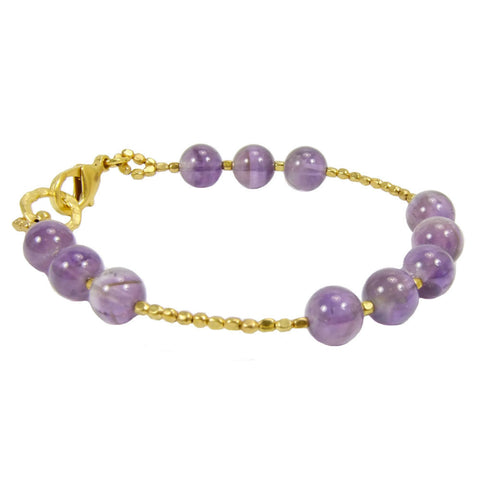 Amethyst Gold Plated Bracelet