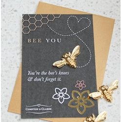 Bee You Gold Pocket Charm