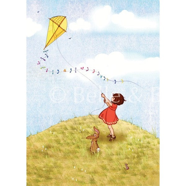 Belle & Boo Fly A Kite Framed Print