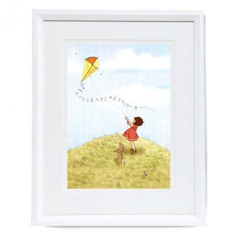 Belle & Boo Fly A Kite Framed Print