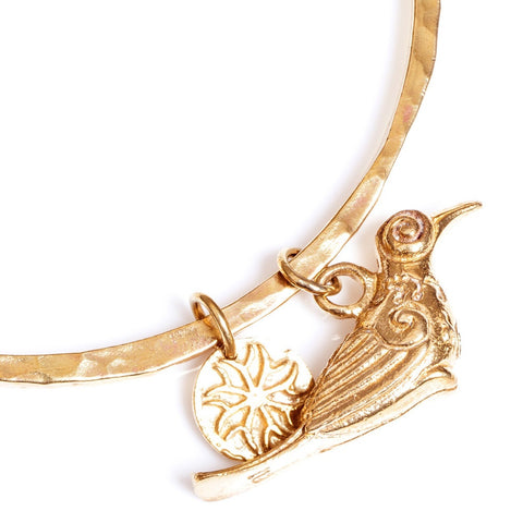 Bird of Paradise Brass Bangle