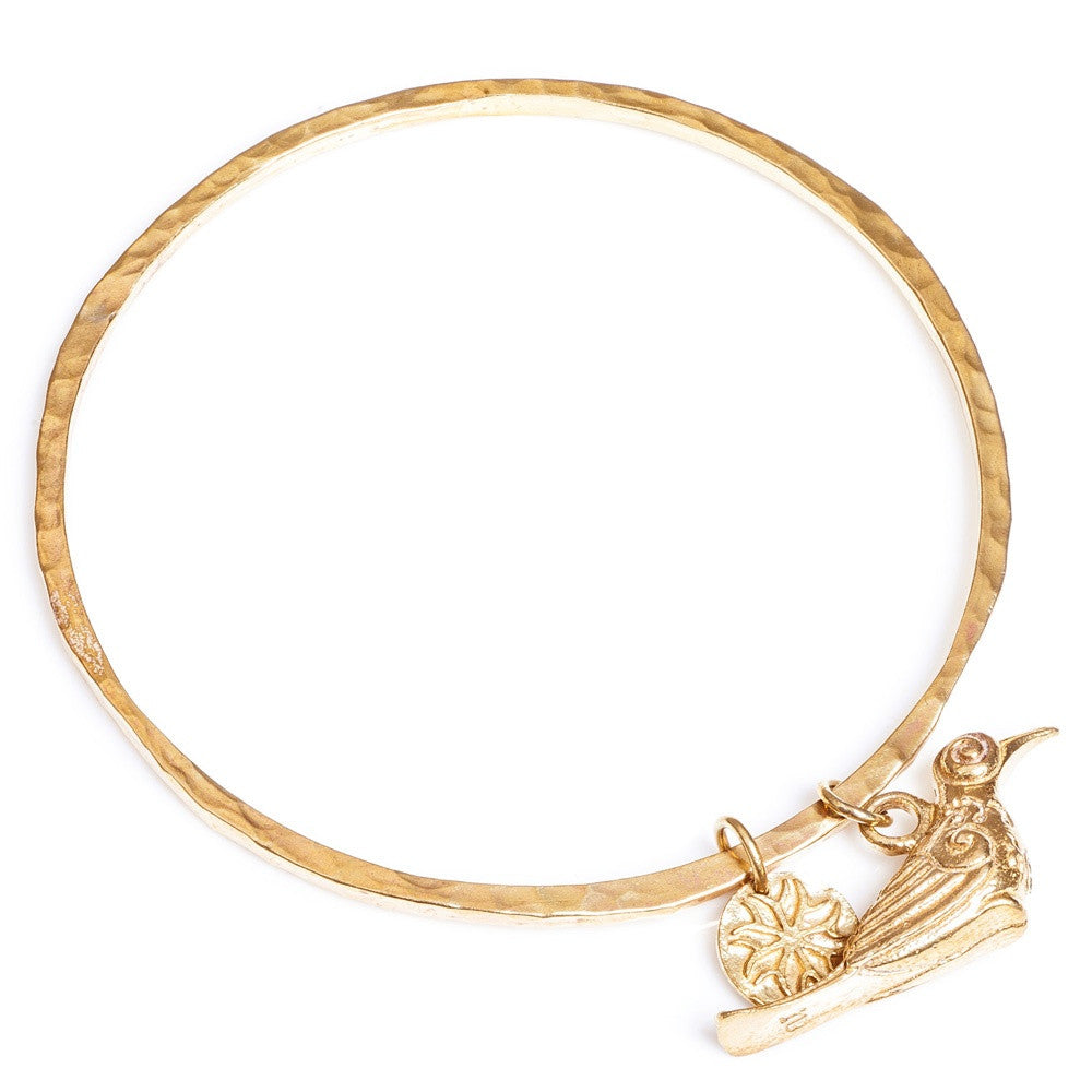 Bird of Paradise Brass Bangle