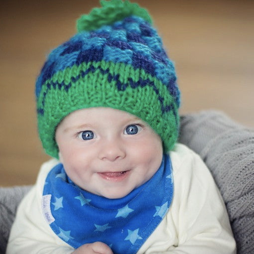 Blue Bobble Hat