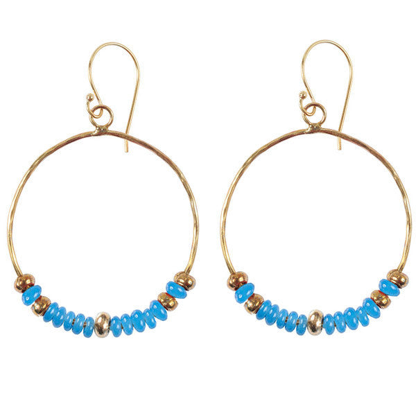 Blue Hippy Chic Earrings