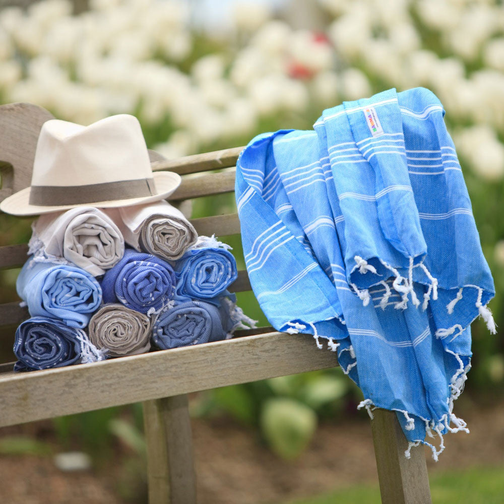 Sky Blue Hammamas Cotton Towel/Wrap