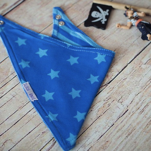 Blue Reversible Bandana Bib