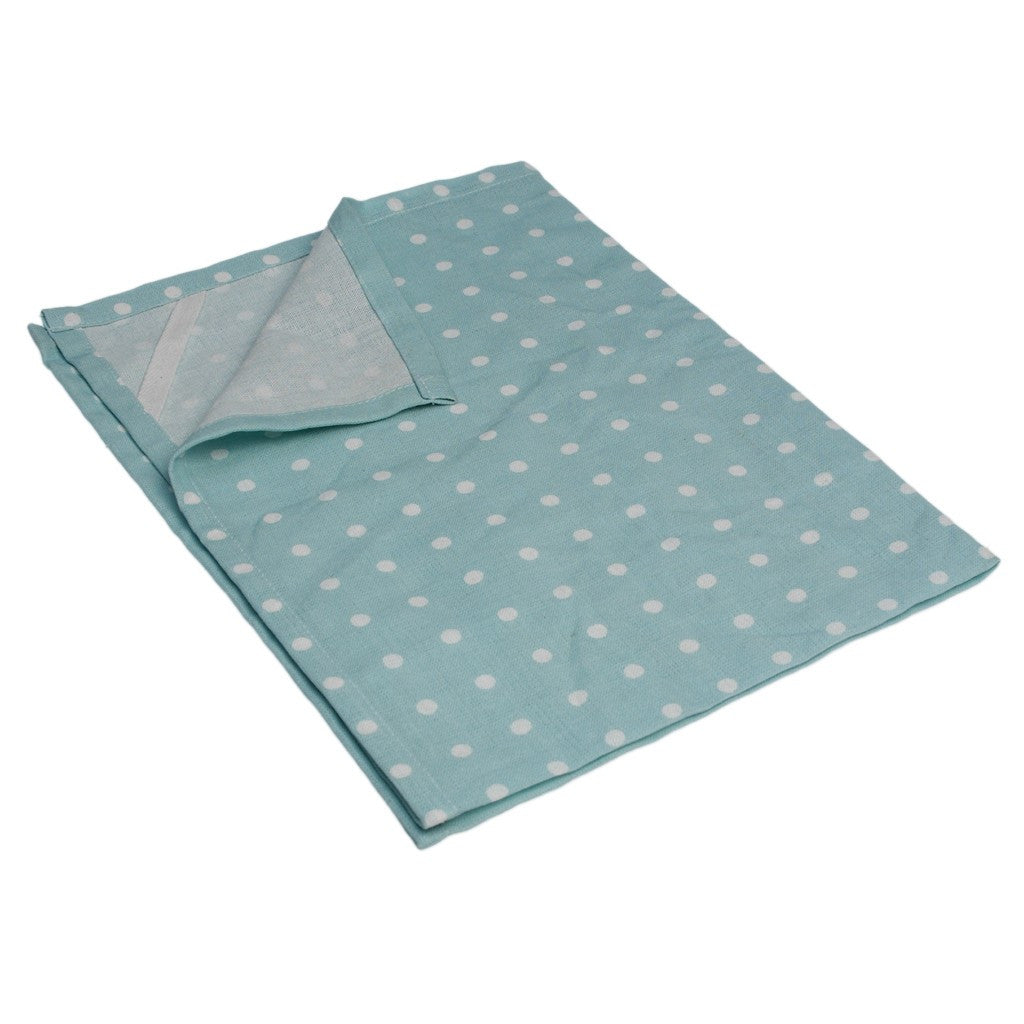 Blue Spotted Cotton Tea Towel