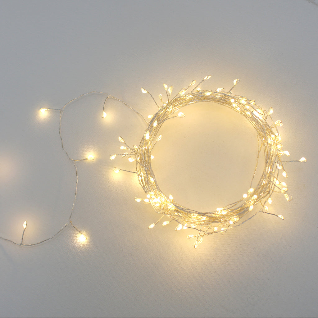 Silver Cluster Light String 3M Battery