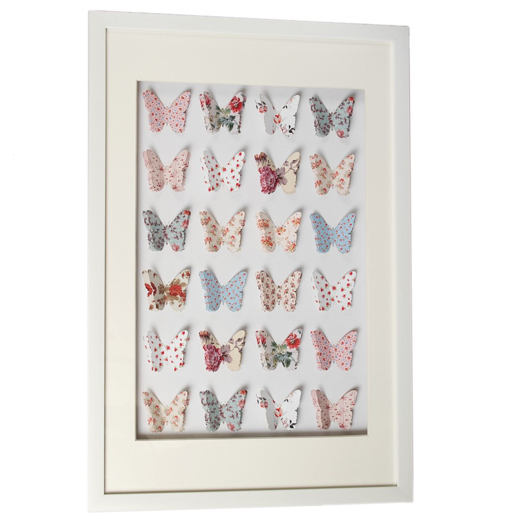 Vintage Paper Butterfly Box Frame