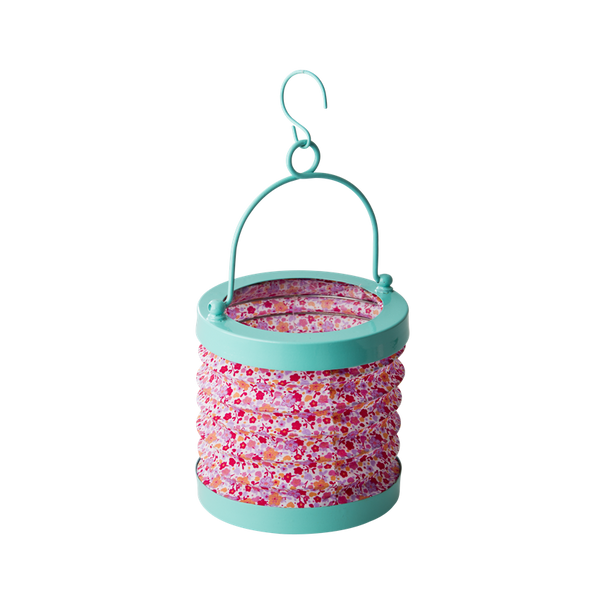 Pink Fabric Accordion Tea-Light Lantern