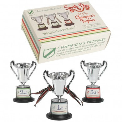 Set of 3 Sports Day Champion's Trophies