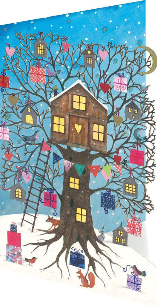 Christmas Tree House Lasercut Christmas Cards