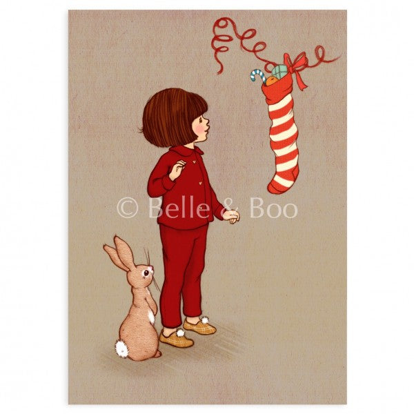 Belle & Boo Christmas Stocking Card