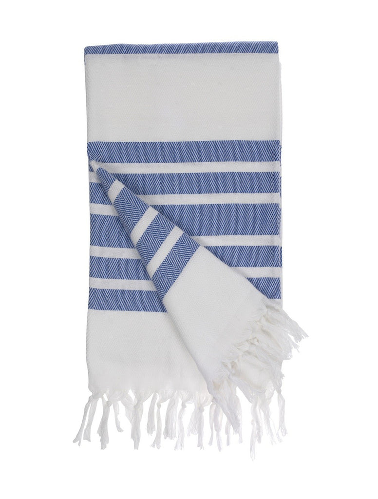 Classic Blue Cotton Hammamas Towel