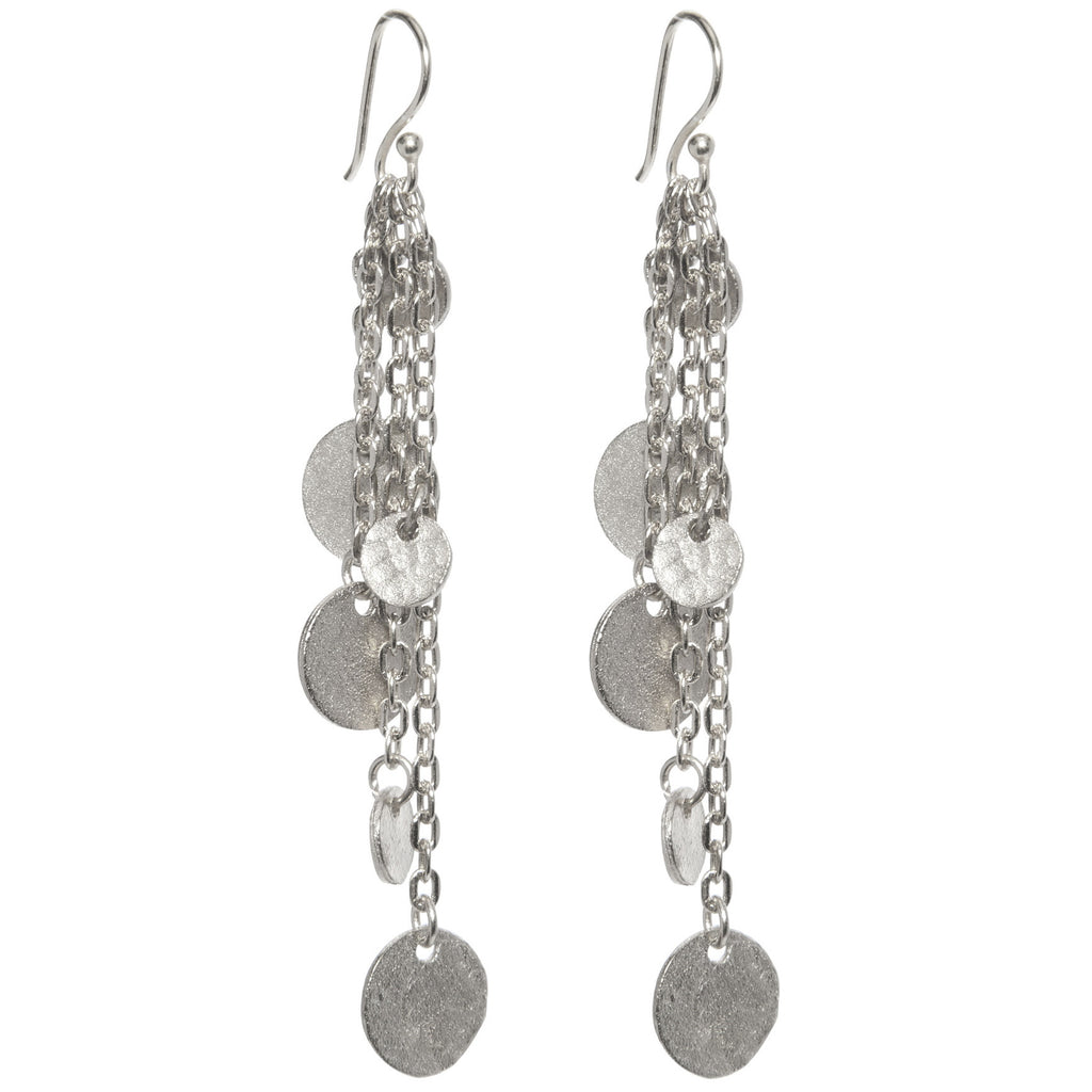 Classic Silver Plated Mini Disc Earrings