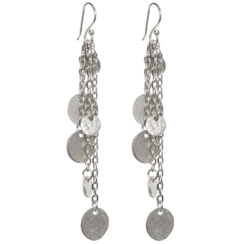 Classic Silver Plated Mini Disc Earrings