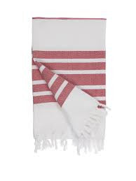 Classic Red Cotton Hammamas Towel